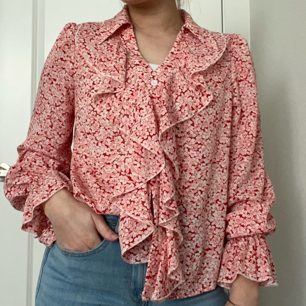 SHEIN Button Down Blouse